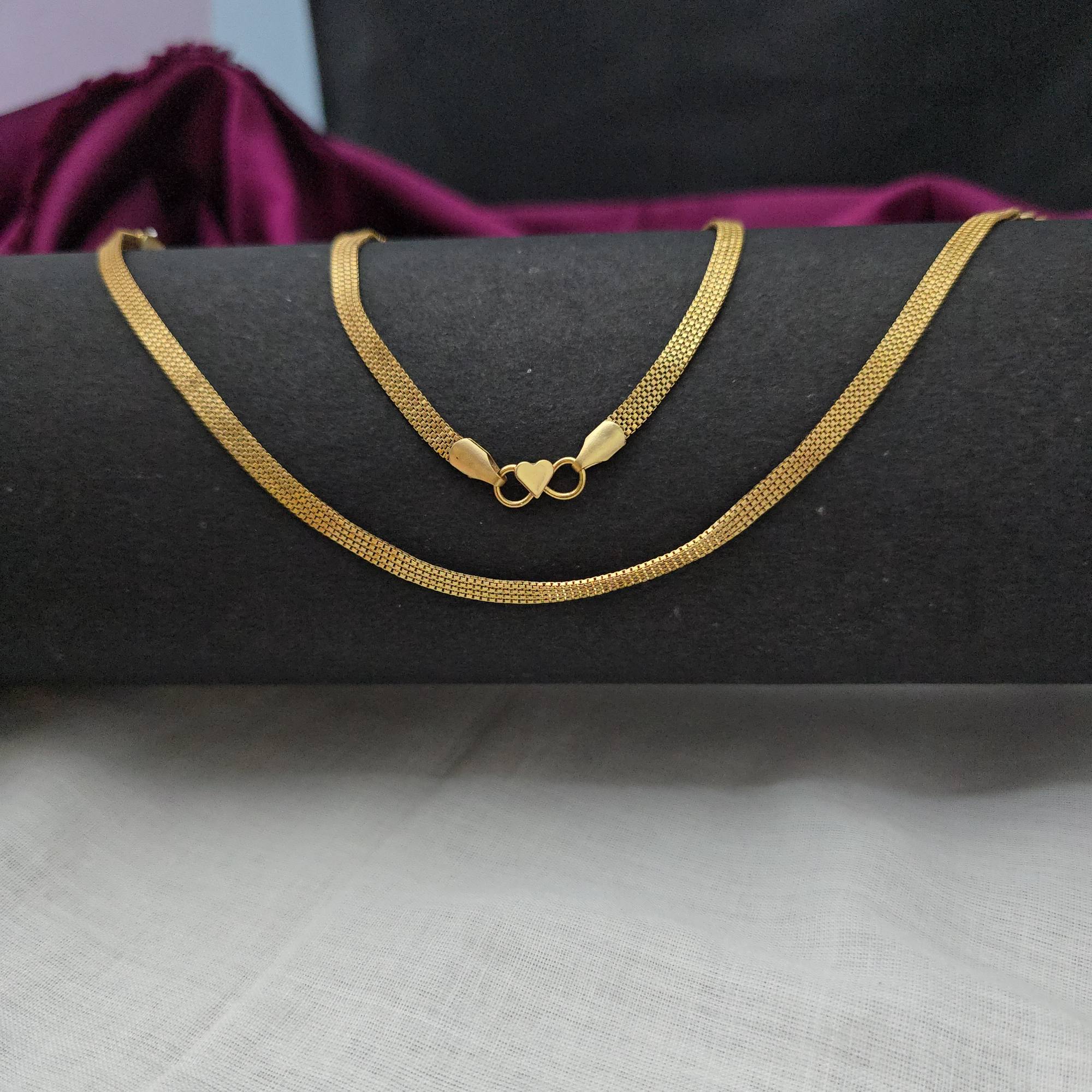 4 Line Impon Unpolished Anklet 