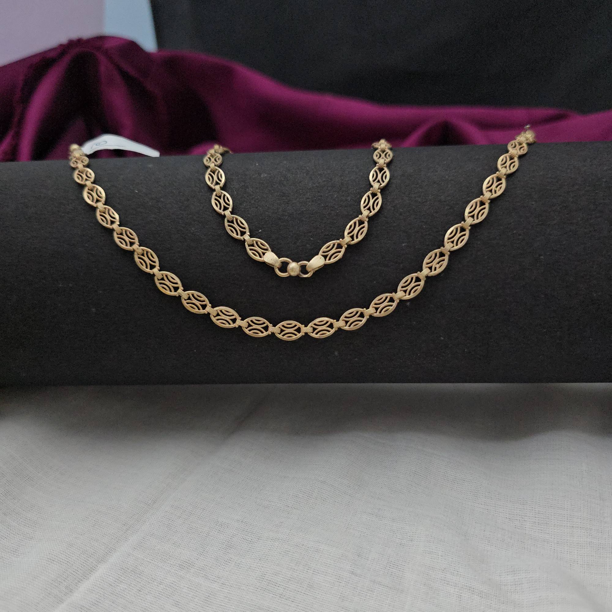 Leaf model unpolished anklet 