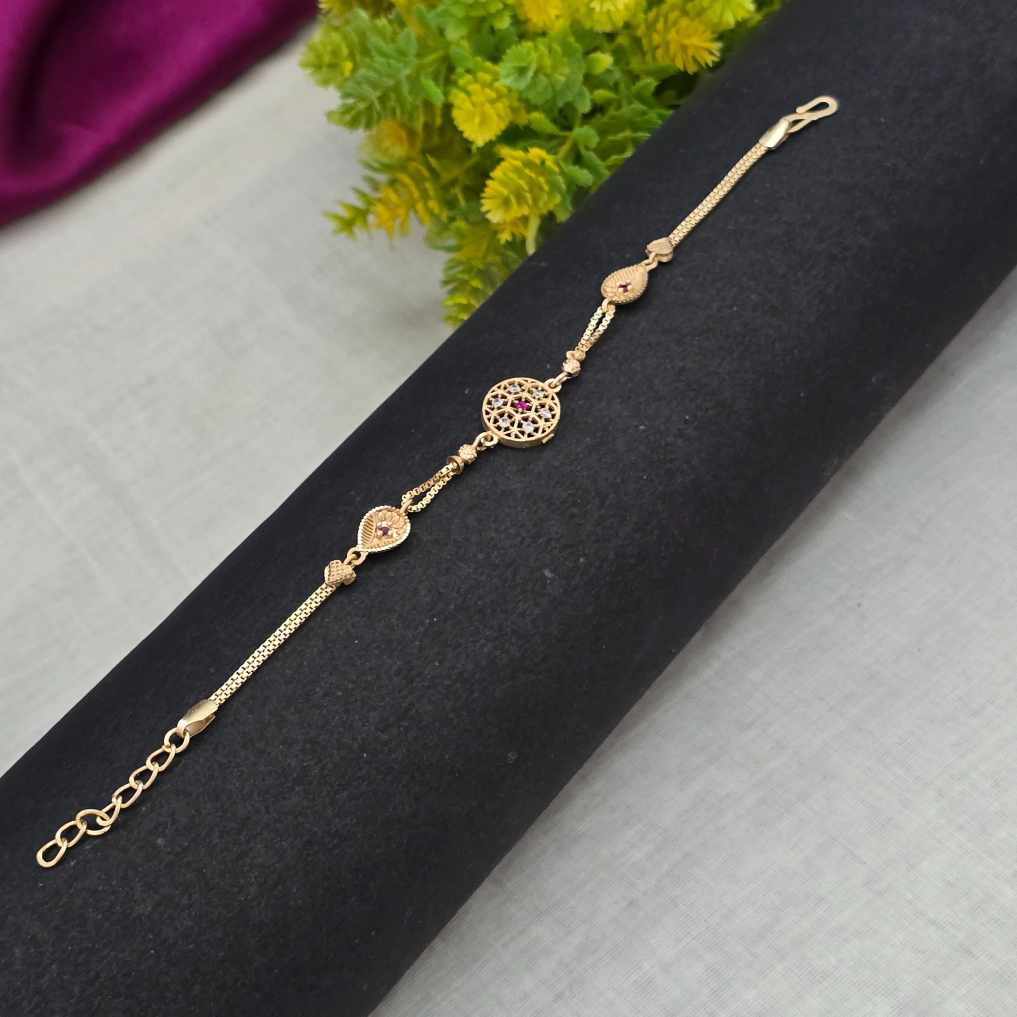 Flower Stone Pure Impon Unpolished Bracelet Collection 