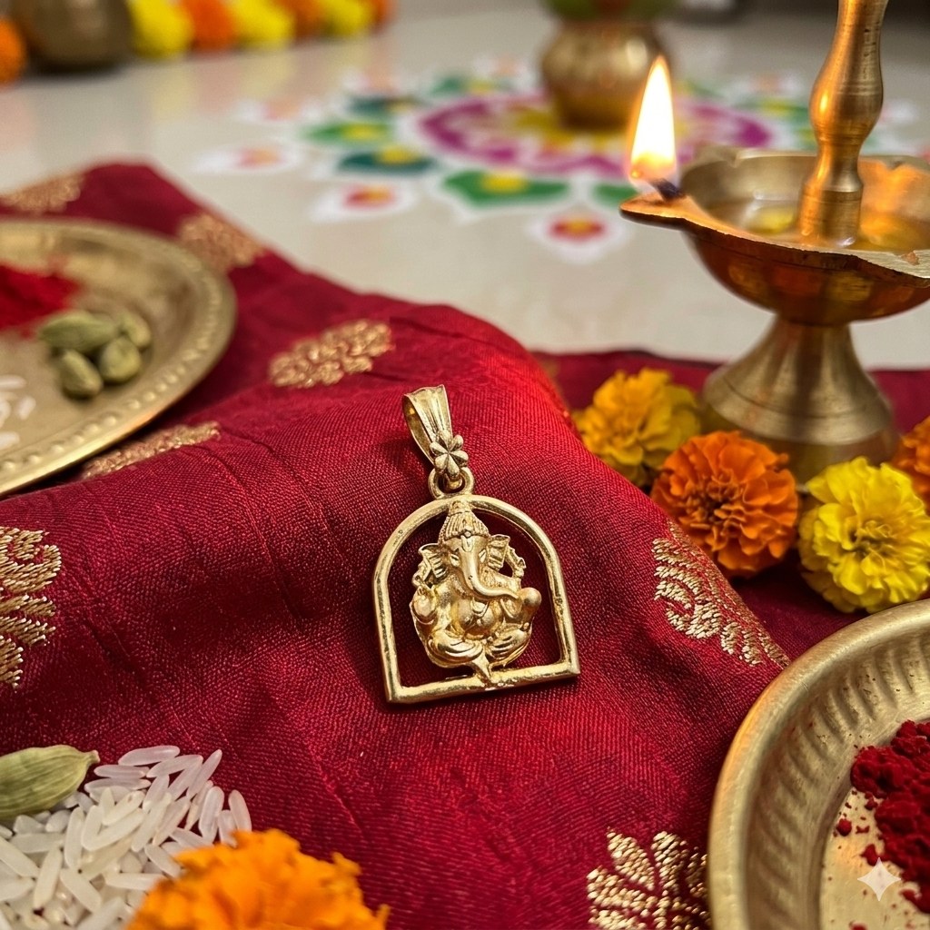 Vinayakar Unpolished Impon Pendant 