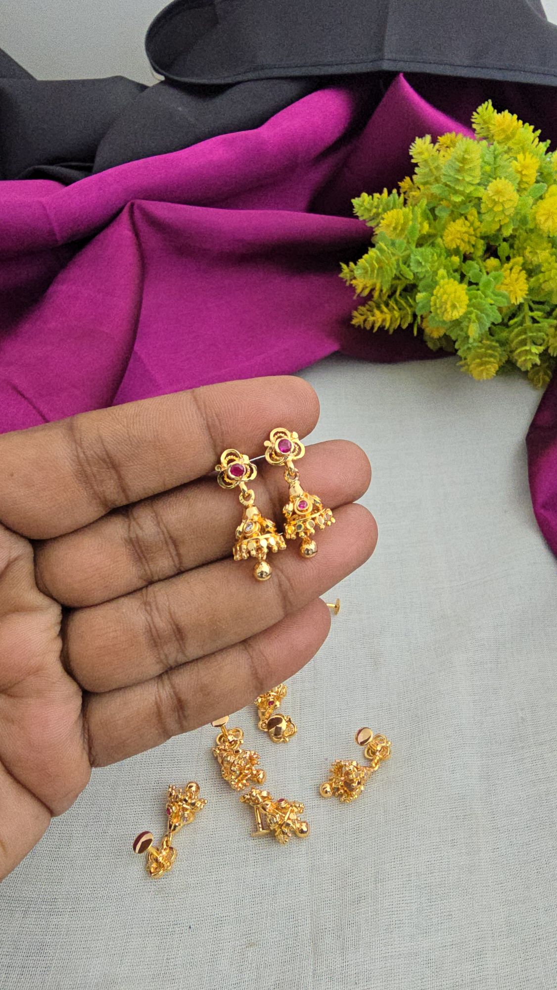 Impon Stone Earring Collection 