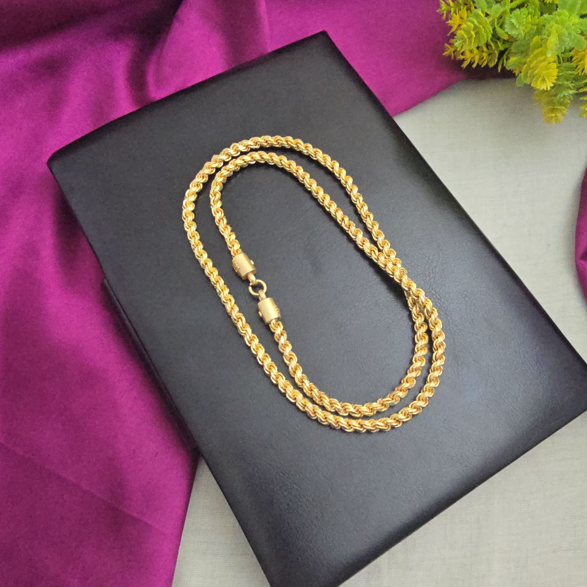 7 Pown Thickness Pure Impon Unpolished Muruku Chain