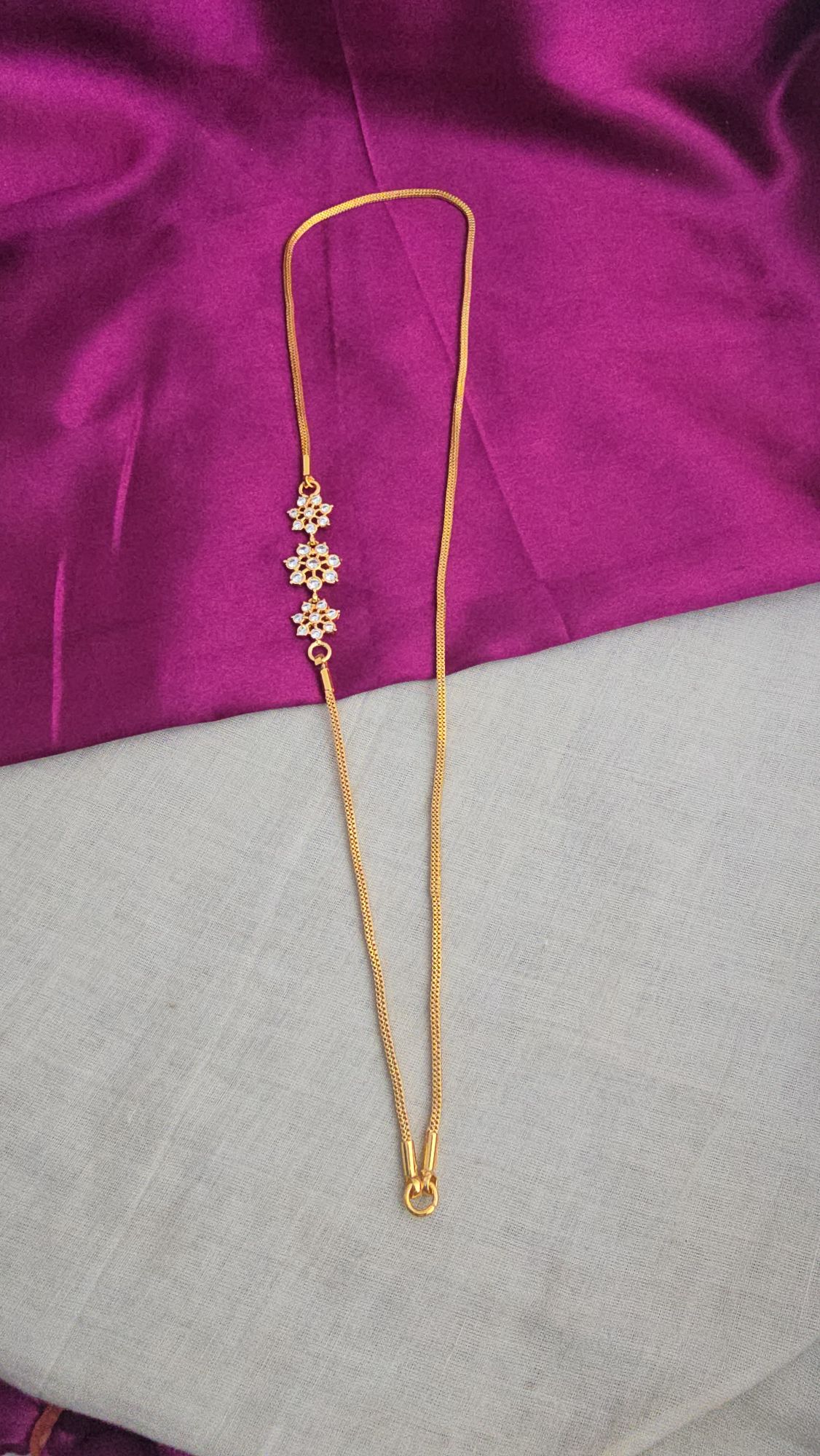 White stone Diamond Replica Mugapu Chain Collection 24"inches 