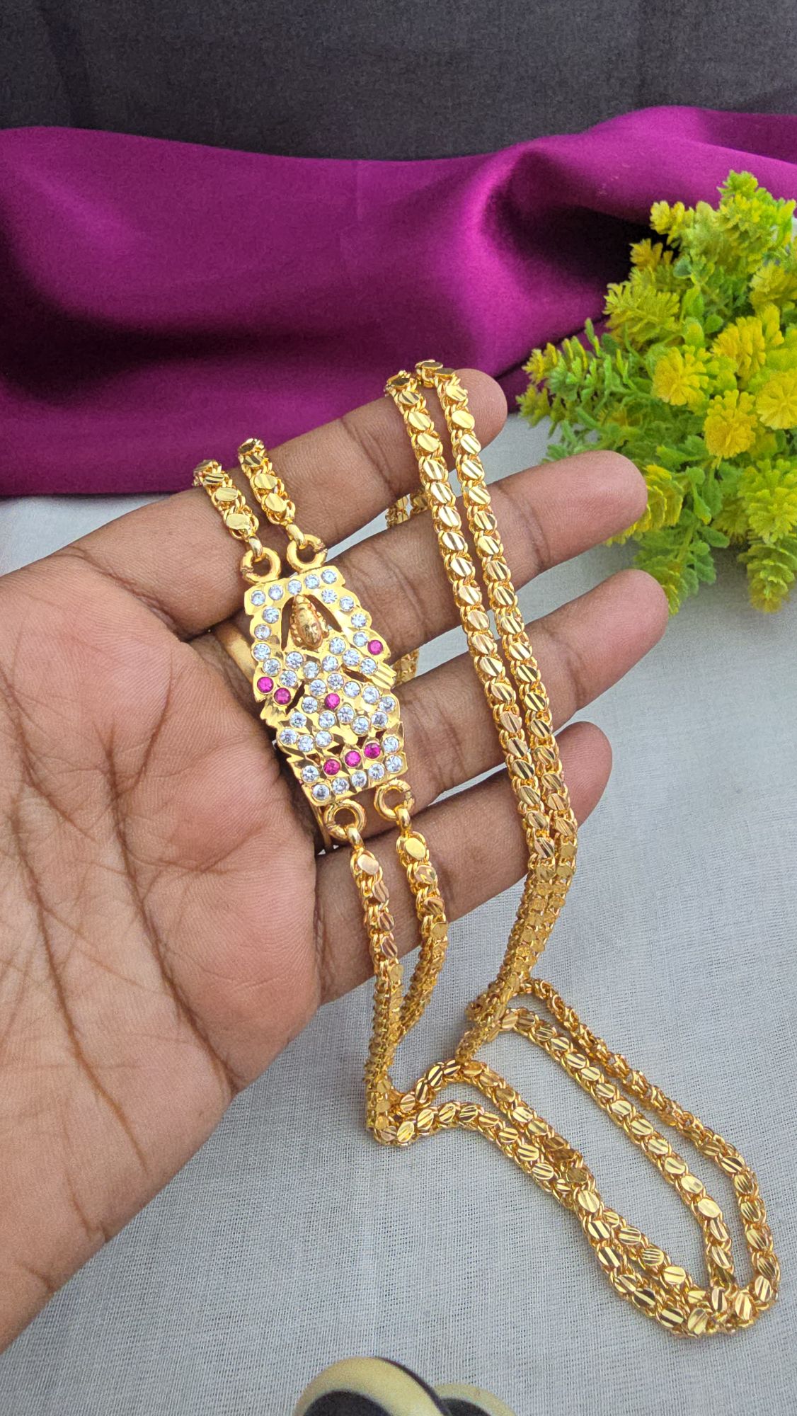 Lakshmi 2 line Mugapu Chain 
