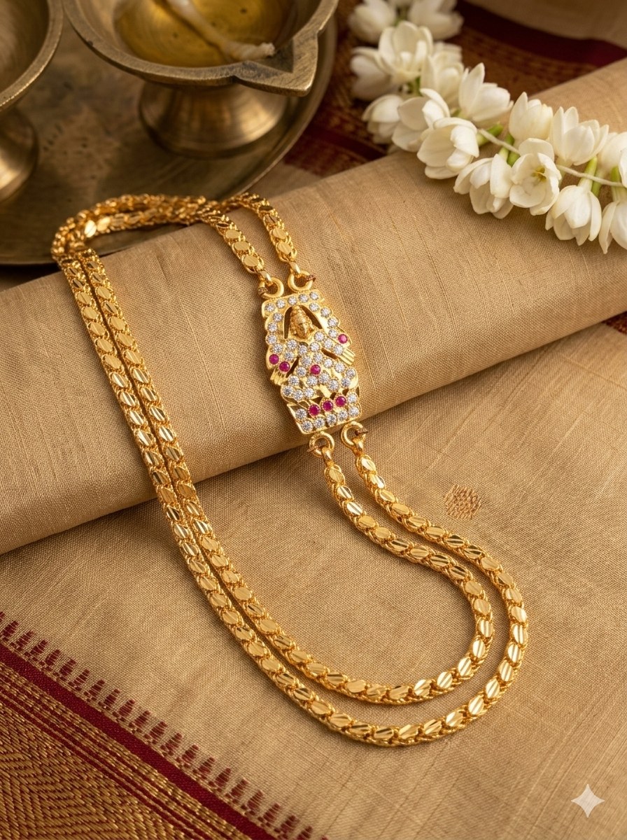 Lakshmi 2 line Mugapu Chain 