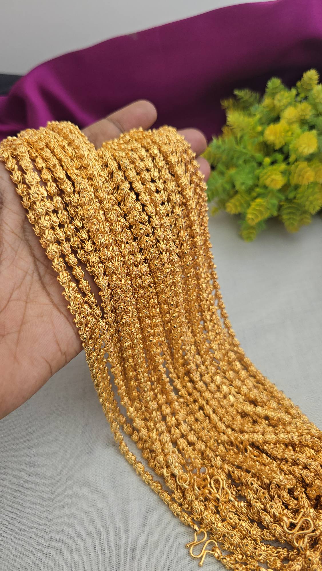 24"inches,  30"inches Gold Finish Chain 