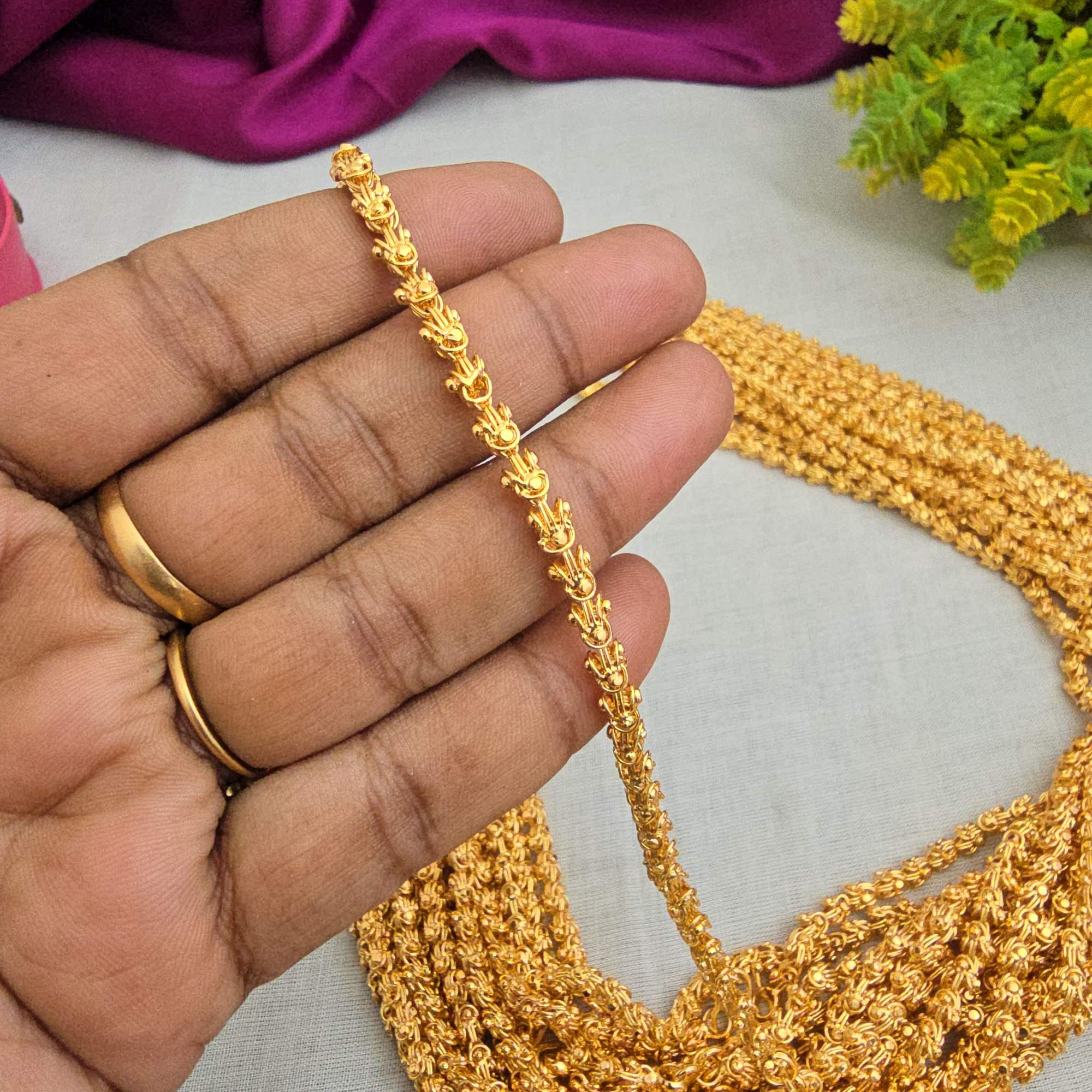 24"inches,  30"inches Gold Finish Chain 