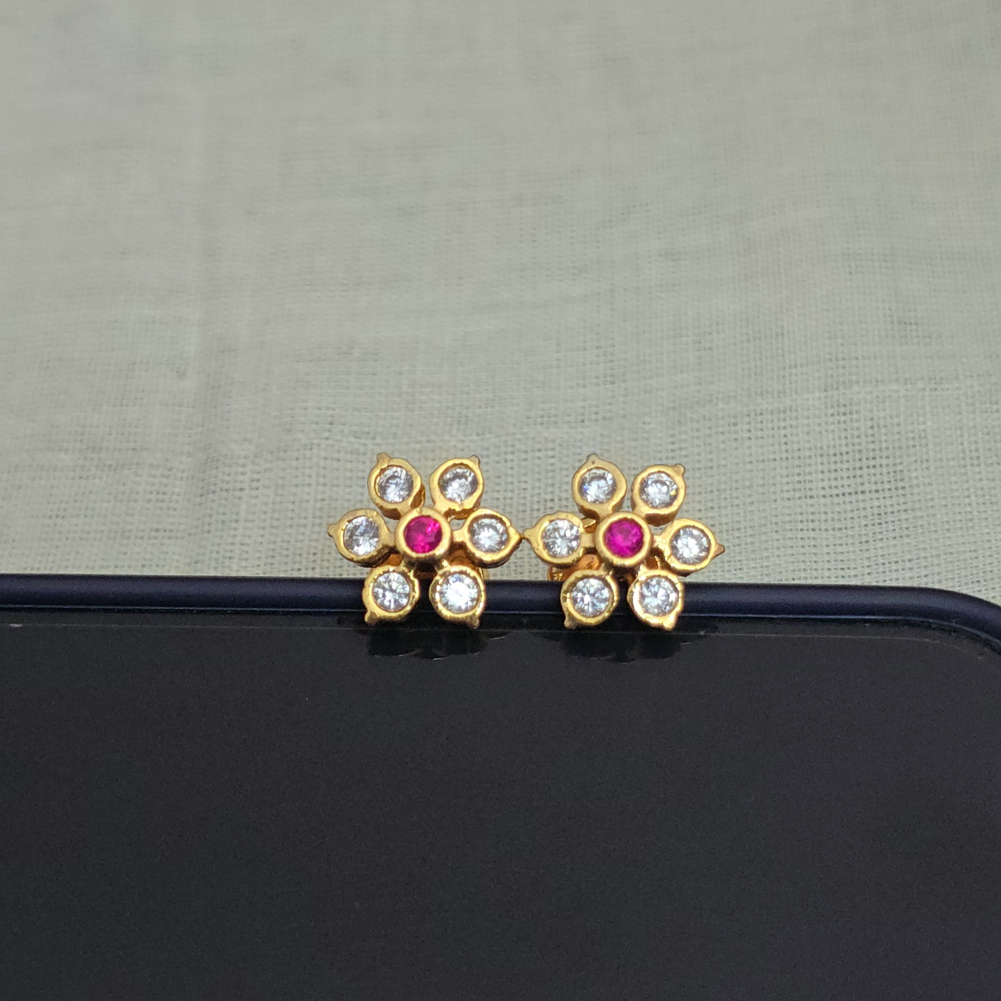 Diamond Look 7 Stone Earring 
