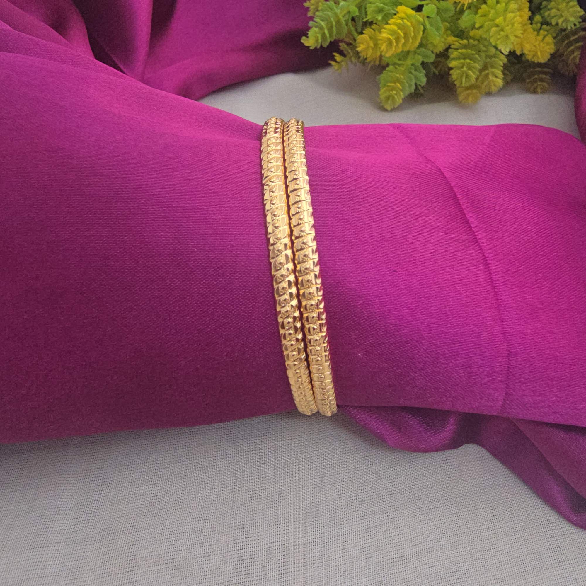 Arumbu Pure Impon Unpolished Bangles 