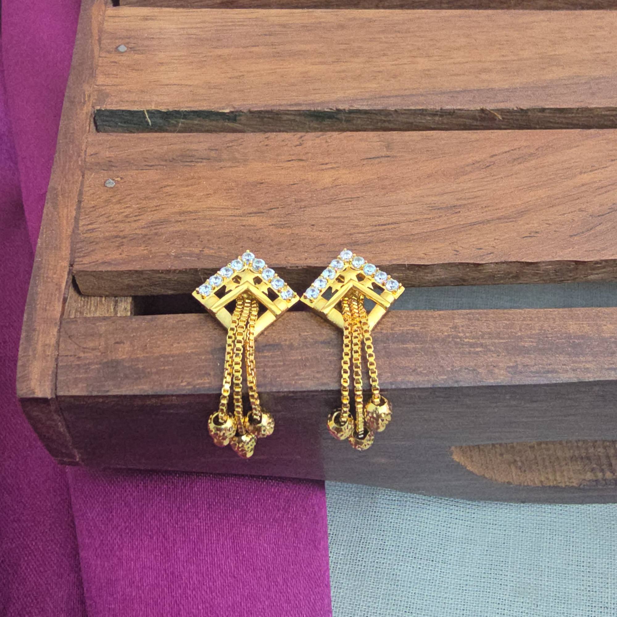 Diamond Look Hanging Earring Collection 