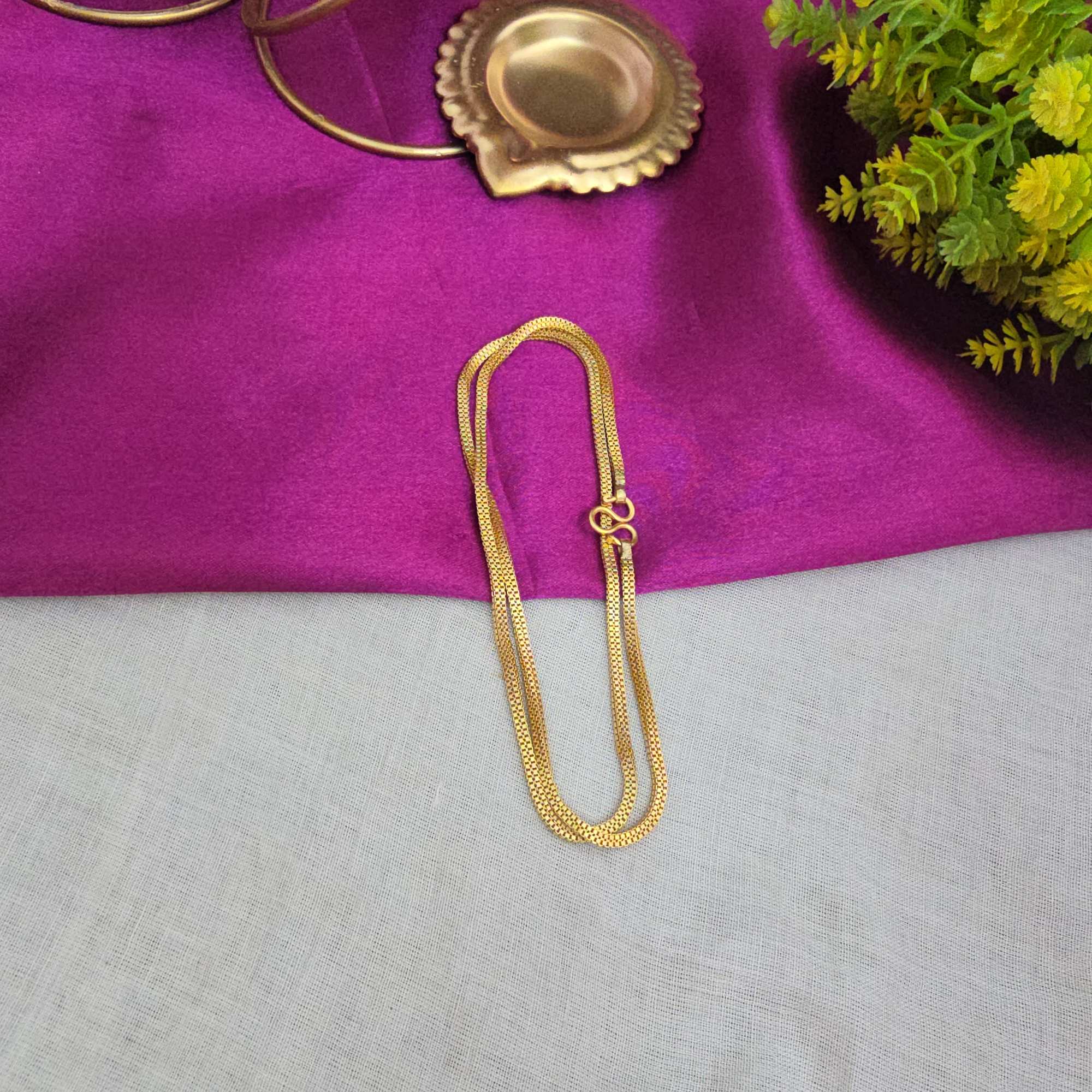 Pure Impon Unpolished Square Chain 
