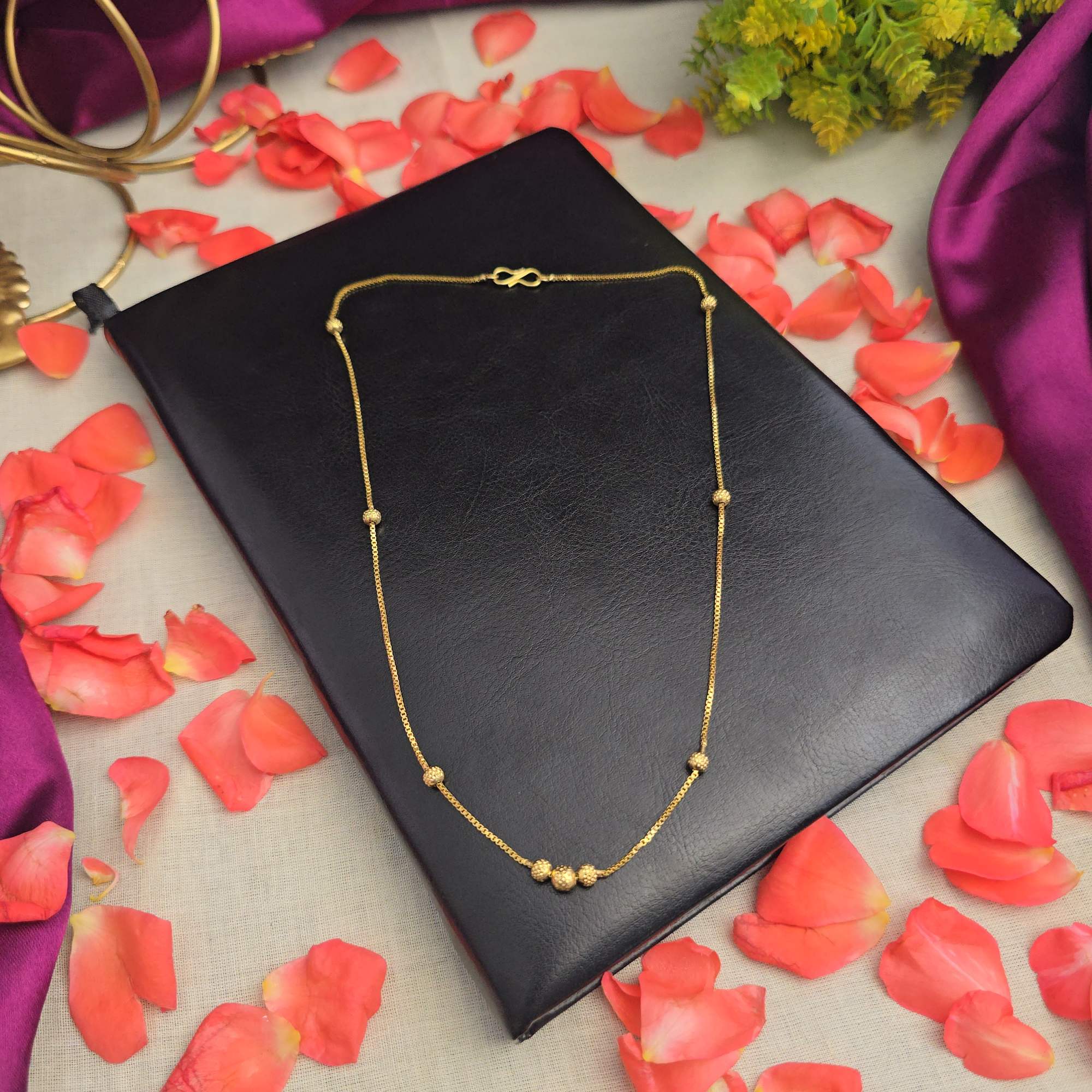 Elegant Ball Chain 18"inches Pure Impon Unpolished 
