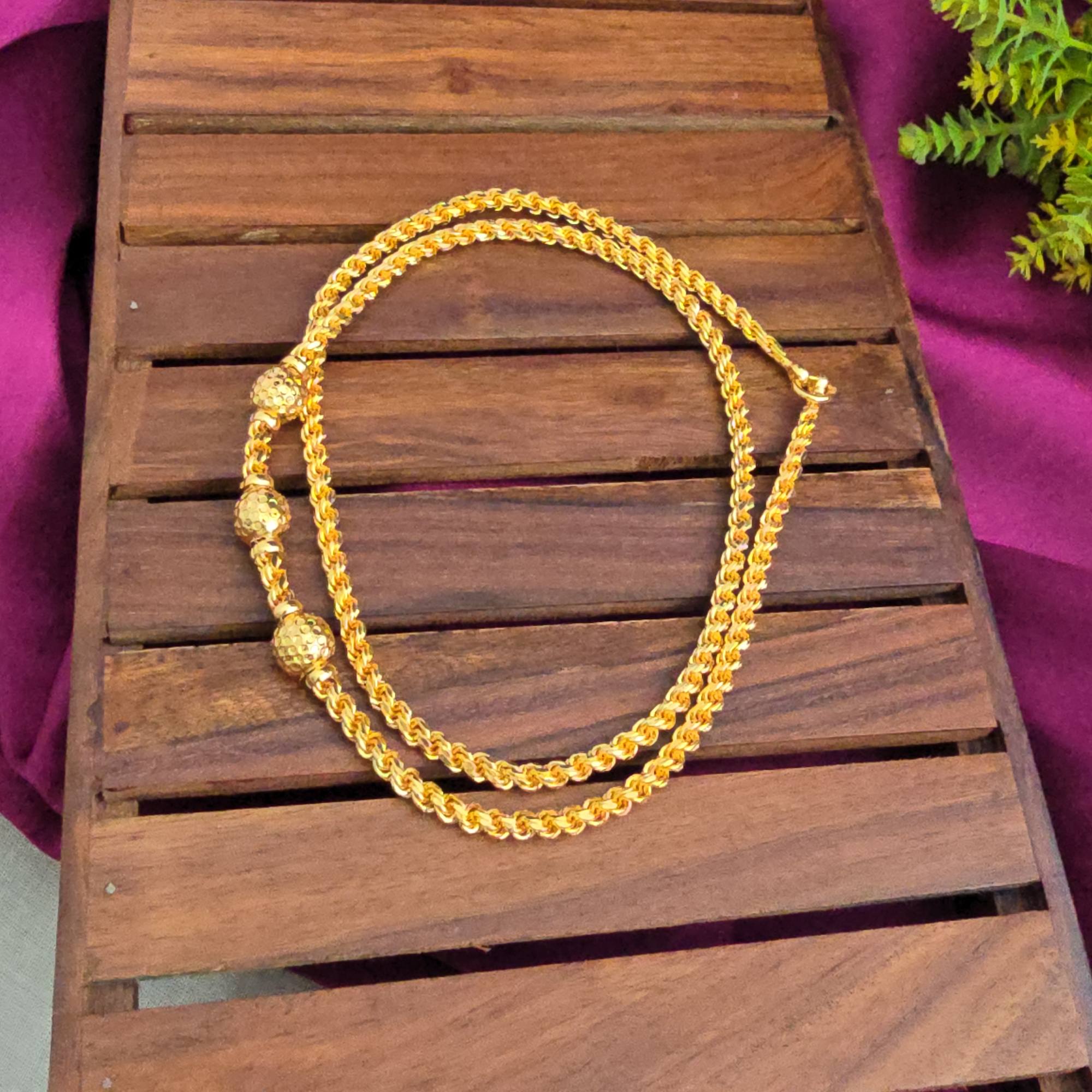 Gold Finish Mugapu Chain