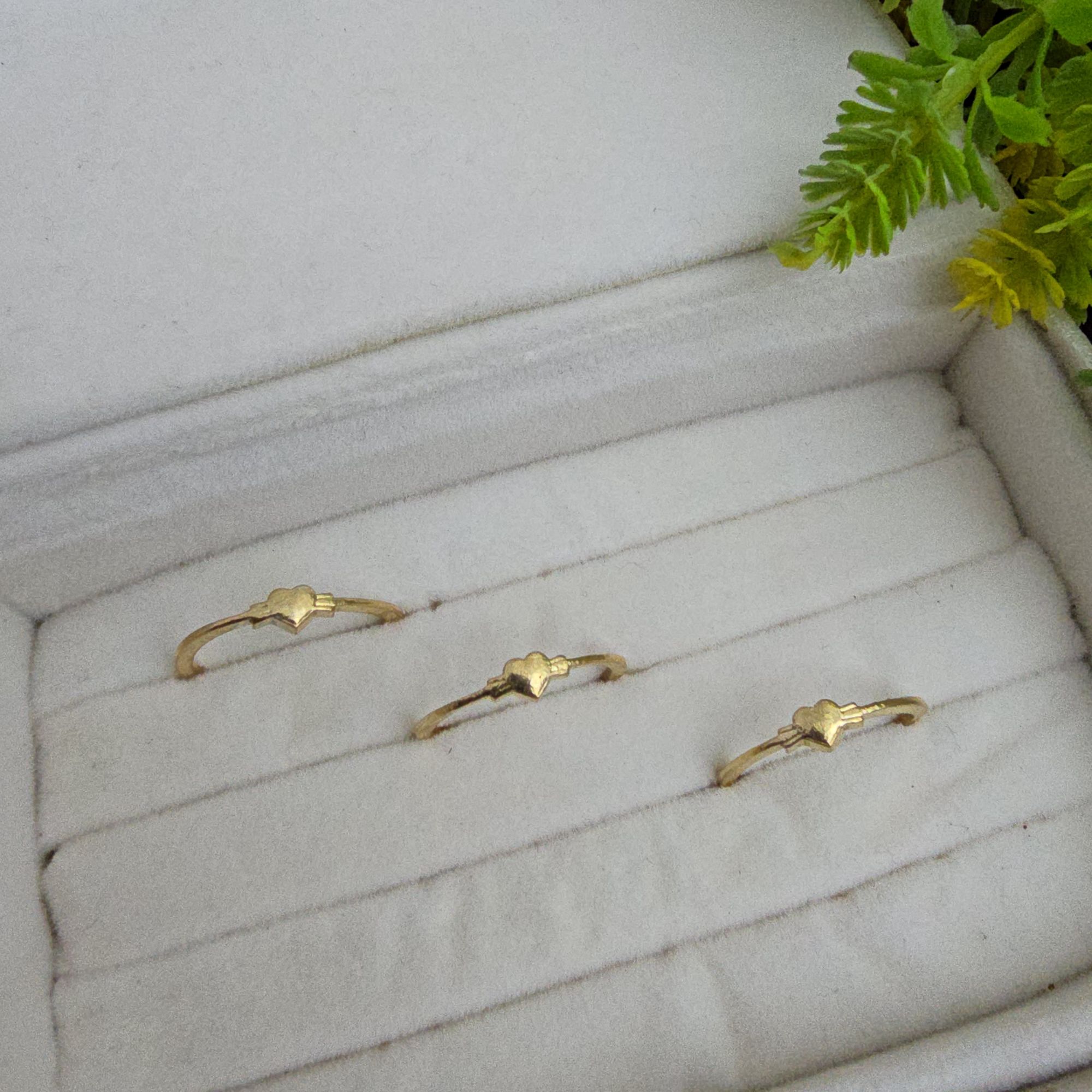 Simple Heart Ring Pure Impon Unpolished Ring 