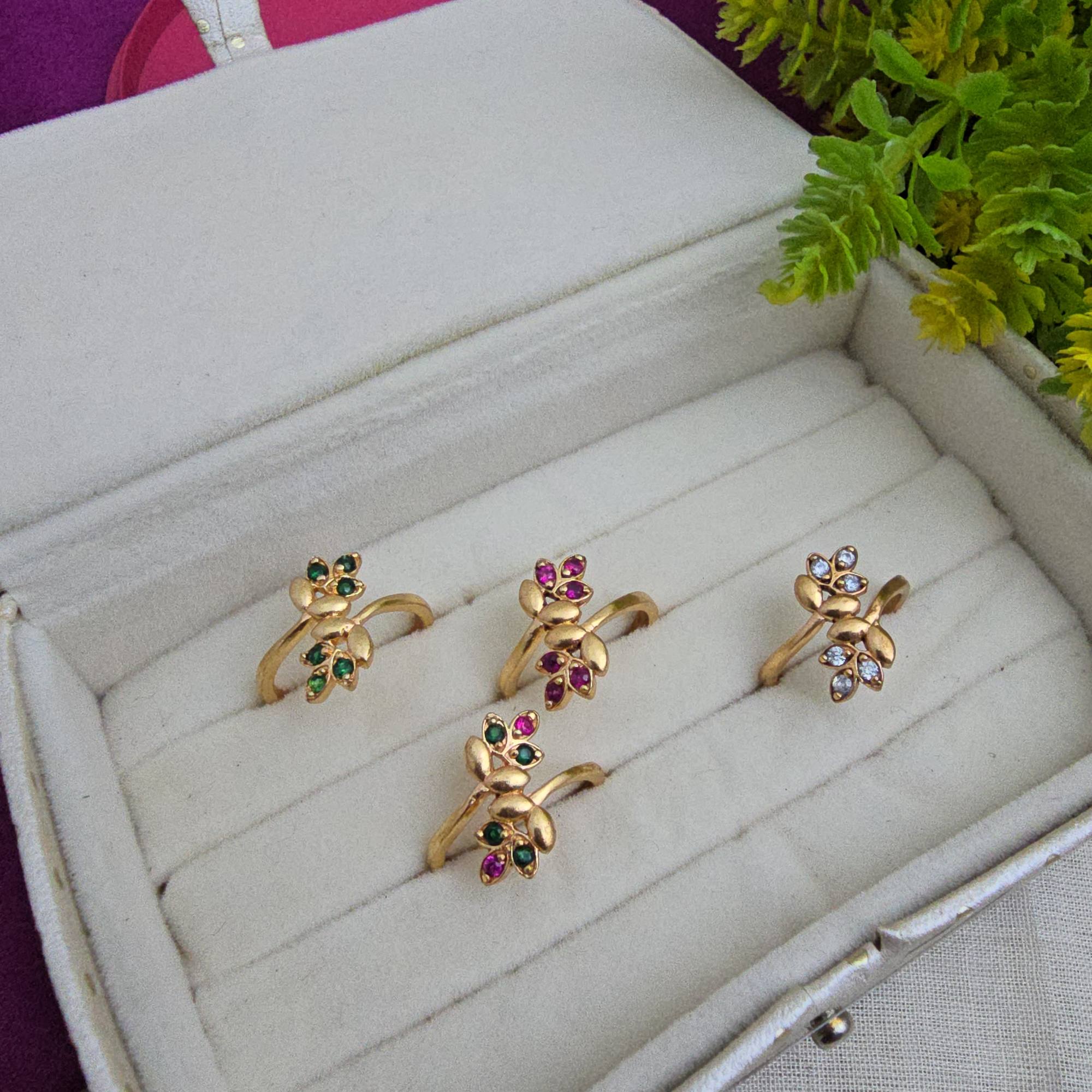 Pure impon unpolished Ring Floral Design 