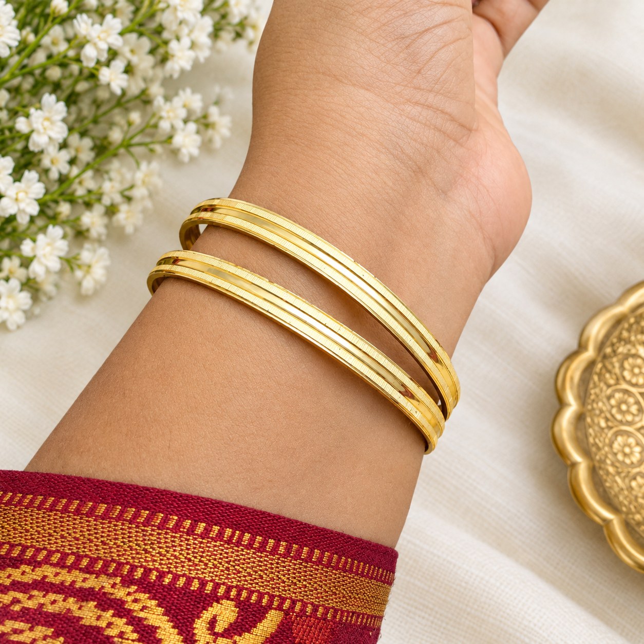 Pure Impon Unpolished Bangles 