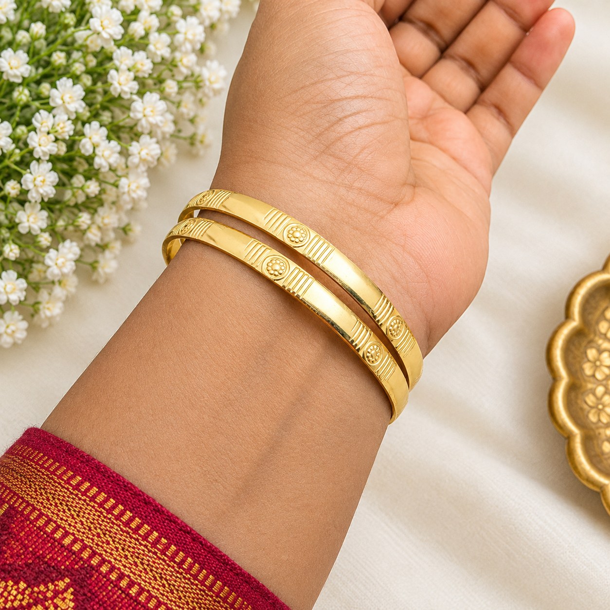 Pure impon unpolished bangles 