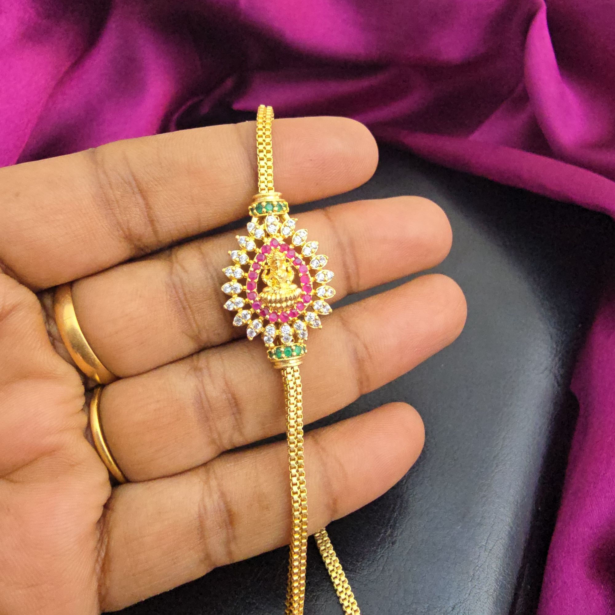 Lakshmi Mugapu Pure Impon Unpolished Chain 24"inches 